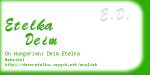 etelka deim business card